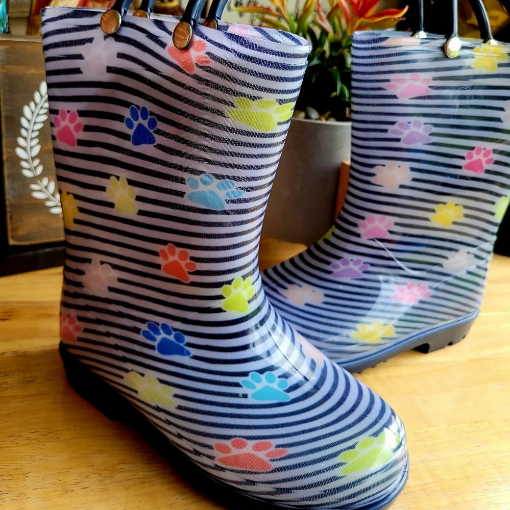 Waterproof Kids Printed Rain Boots